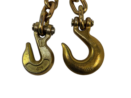 1/2" x 10' G70 Chain Grab Hook and Safety Hook w/ No Latch