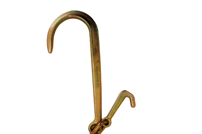 24" V-Bridle Chain with Big 15" J and Mini J Hooks - 4,700 WLL